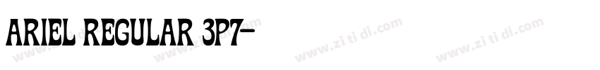 Ariel Regular 3P7字体转换